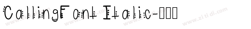 CallingFont Italic字体转换